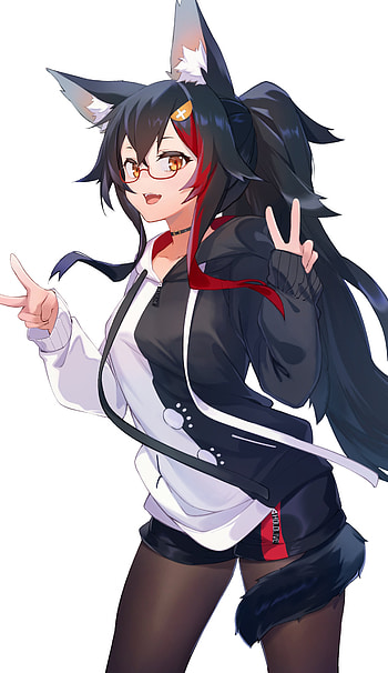 Ookami mio, red, art HD phone wallpaper