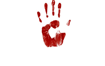 Bloody Hand Print, evidence, blood, left, hand HD wallpaper