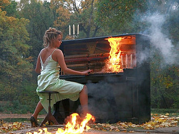 Lady Pianist, cool HD wallpaper