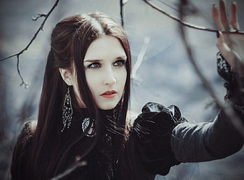 Beauty, lady, model, black HD wallpaper
