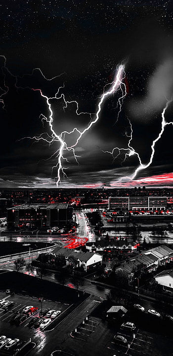Thunder, cloud, sky HD phone wallpaper