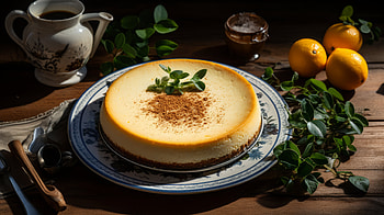 Homemade Lemon Cheesecake - AI Art, AI Art, food, cheesecake HD wallpaper