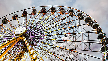 Miscellanea, Miscellaneous, Illumination, Backlight, Ferris Wheel, Attraction, Entertainment HD wallpaper