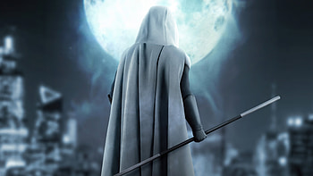 Moon Knight Watching Moon , moon-knight, superheroes, tv-shows, artstation HD wallpaper