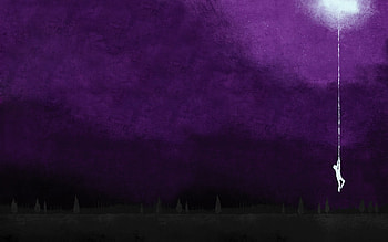 Moon silhouettes hanging artwork album covers purple background August Burns Red | | 257852 | UP HD wallpaper