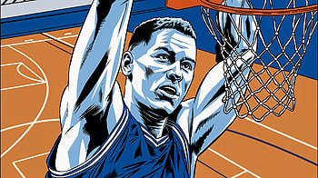 Dynamic Dunk: Basketball, basketball, dunk, player, Sports, illustration HD wallpaper