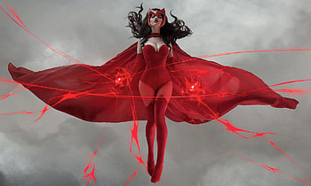 Fantasy Girl in Red, Magical, red, Fantasy girl HD wallpaper