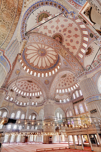Blue Mosque, Interior view, Istanbul, Incredible HD phone wallpaper