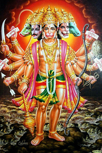 Mere sankat harta panchmukhi bajrang Bali. Hanuman, Bajrangbali HD phone wallpaper