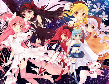 Warrior Time, Warrior Beauty and Madoka Hero, Warrior, Madoka Magica, Beauty, Wall, BG, Anime, Squad, Girl, TV Show, New HD wallpaper