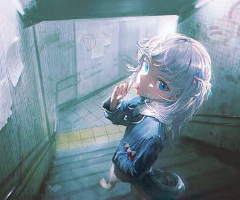 Gawr Gura, hololive, Gawr Gura, Anime, Virtual Youtuber HD wallpaper