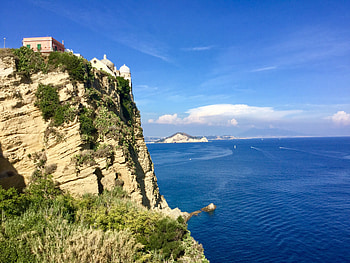 Sea view Italy, Summer, Sea, Italy, Cliff, Mountain HD wallpaper