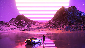 Relaxing My Mind, artist, artwork, digital-art, synthwave, behance HD wallpaper