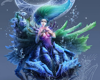 Fantasy girl, blue, underwater, fantasy, woman HD wallpaper