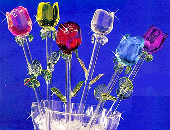 Forever blooms, roses, crystal, colors, glass, flowers HD wallpaper