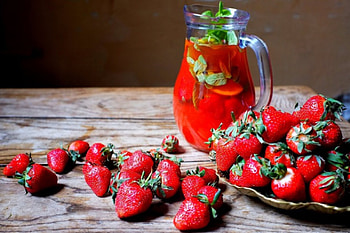 *, strawberries, dessert, fruits, fresh, food HD wallpaper