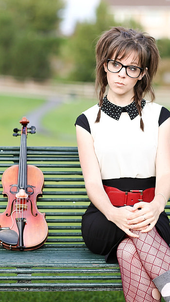 Lindsey Stirling, Talented musician, Energetic performances, Unique style HD phone wallpaper