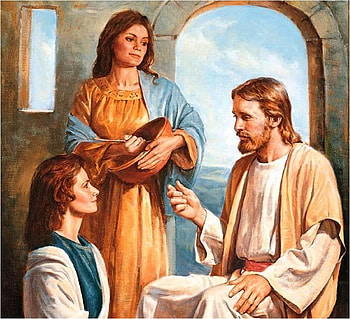 Jesus Christ with Marta and Mary (DETAIL), god, bible, betania, jesus, christ, religion, christianity HD wallpaper