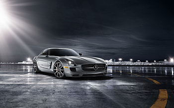 Night, Cars, Grey, 2013, Sls Amg, Sls Amg Gt HD wallpaper