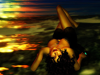 Dreaming, black, abstract, 3d, shiny background, woman, female HD wallpaper