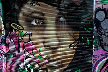 graffiti girl, girl, abstract, art, graffiti HD wallpaper