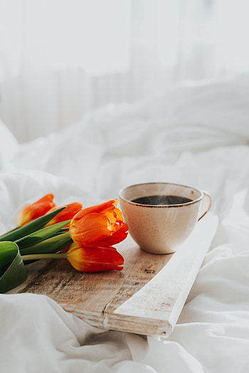 Flowers, Tulips, Coffee, Miscellanea, Miscellaneous, Cup, Mug, Breakfast HD phone wallpaper