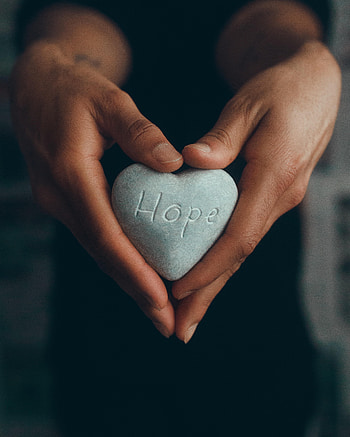 Rock, Words, Hands, Stone, Inscription, Heart, Hope, Word HD phone wallpaper