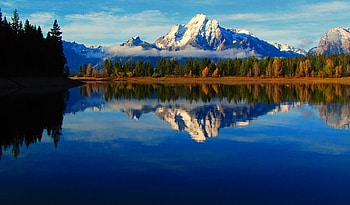 Nature, Mountains, Usa, Lake, Reflection, United States, Wyoming HD wallpaper