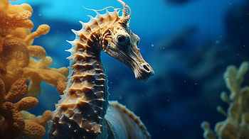 Seahorse Majesty - Underwater, underwater, Animal, seahorse HD wallpaper