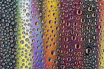 Abstract, Rainbow, Drops, Reflection, Multicolored, Motley HD wallpaper