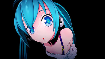 Hatsune Miku, Anime, Vocaloid, Blue Eyes, Blue Hair, Face HD wallpaper