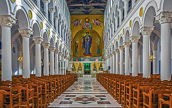 Church in Cyprus, icons, Cyprus, interior, church HD wallpaper