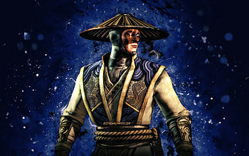 Raiden, , blue neon lights, MKX, Mortal Kombat X, creative, Mortal Kombat, Raiden Mortal Kombat, MK10, Raiden MKX HD wallpaper