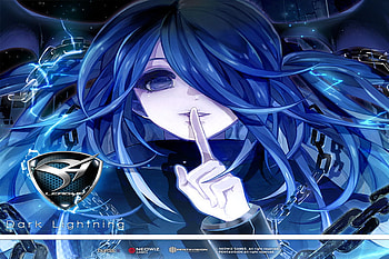 ophelia S4 league, blue eyes, ophelia, s4 league, pc, blue hair, girl, beautiful, long hair, silence, videogames, lightning, chains HD wallpaper