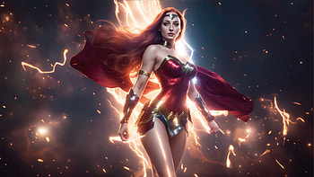 Sophie Turner Dressed As Wonder Woman, wonder-woman, sophie-turner, superheroes, ai-girls, ai, artist, artwork, digital-art, deviantart HD wallpaper