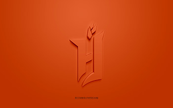Forge FC, creative 3D logo, orange background, Canadian Premier League, CPL, 3d emblem, Canadian soccer Club, Canada, 3d art, soccer, Forge FC 3d logo HD wallpaper