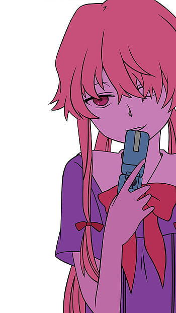 Gasai Yuno, anime, yandere, mirai nikki HD phone wallpaper