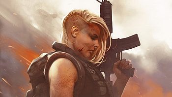 Warrior Girl In War, warrior, artist, artwork, digital-art, deviantart HD wallpaper