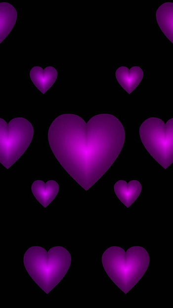 Purple Hearts, purple, artistic, heart HD phone wallpaper