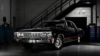 Lamp Of Four Round Shinings Switching Off Ss Symbolic Muscle Car Black Garage Place Savings Uniques Staircase HD wallpaper