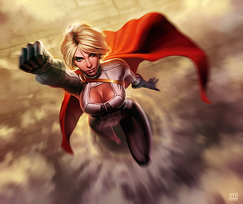 Power Girl , superheroes, artwork, digital-art, deviantart HD wallpaper