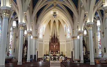 Church, inside, interior, altar HD wallpaper