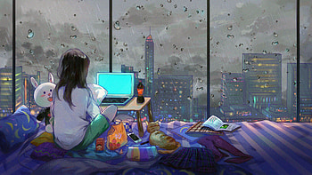 Anime Lofi, Lo-fi Room HD wallpaper