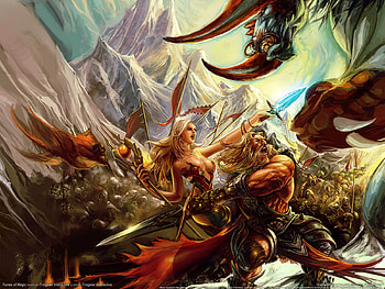 Runes of Magic, fantasy, game, , fight, warrior HD wallpaper
