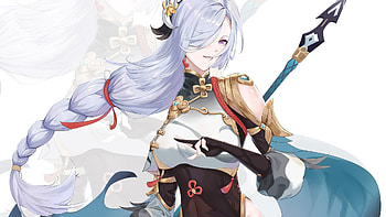 Shenhe With Long Braided Hair Genshin Impact HD wallpaper