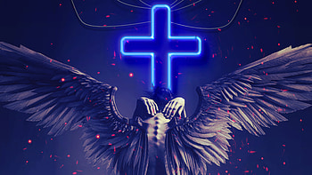 Fantasy, angel, cross HD wallpaper