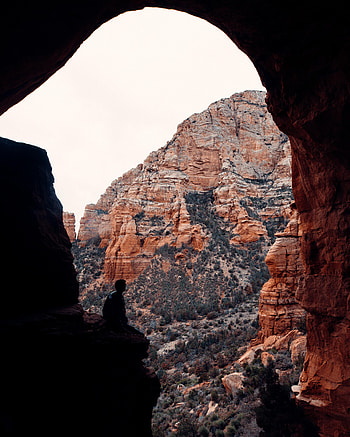 Rocks, Miscellanea, Miscellaneous, Loneliness, Cave, Lonely, Alone HD phone wallpaper