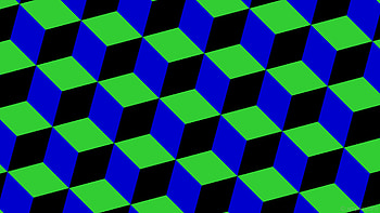 green black blue 3d cubes lime green medium blue HD wallpaper