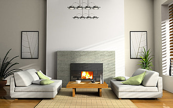 Plants, Fire, Interior, Paintings, Miscellanea, Miscellaneous, Cup, Design, Table, Room, Vase, Style, Sofa, Armchair, Paper, Fireplace, Apartment, Flat HD wallpaper