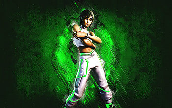Fortnite White Pop Prodigy Skin, Fortnite, main characters, green stone background, White Pop Prodigy, Fortnite skins, White Pop Prodigy Skin, White Pop Prodigy Fortnite, Fortnite characters HD wallpaper